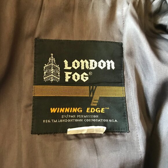 London Fog Mens Black Leather Bomber Jacket LG Vintage - Picture 12 of 12